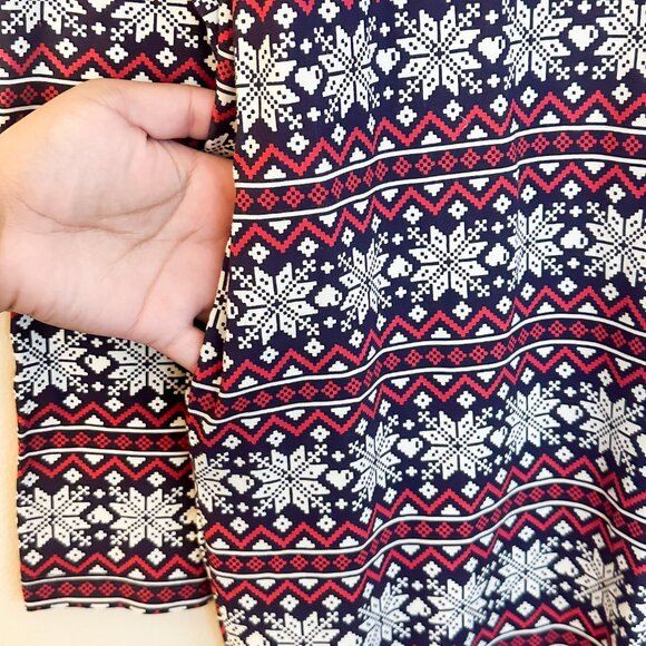 Smash + Tess Red Flair-Friday Romper L | Holiday Nordic Print | NWT - Picture 2 of 7